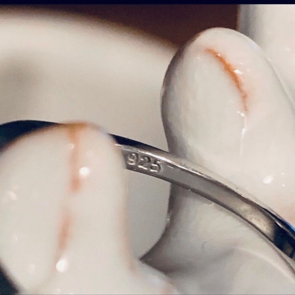 Leaf CZ Band Ring 925SS-NWOT - Picture 4 of 8